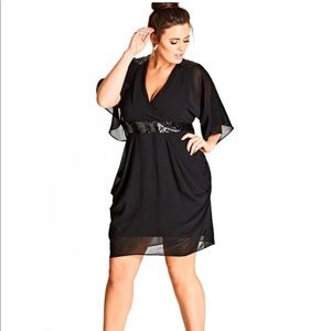 City Chic Black Sequin Dress